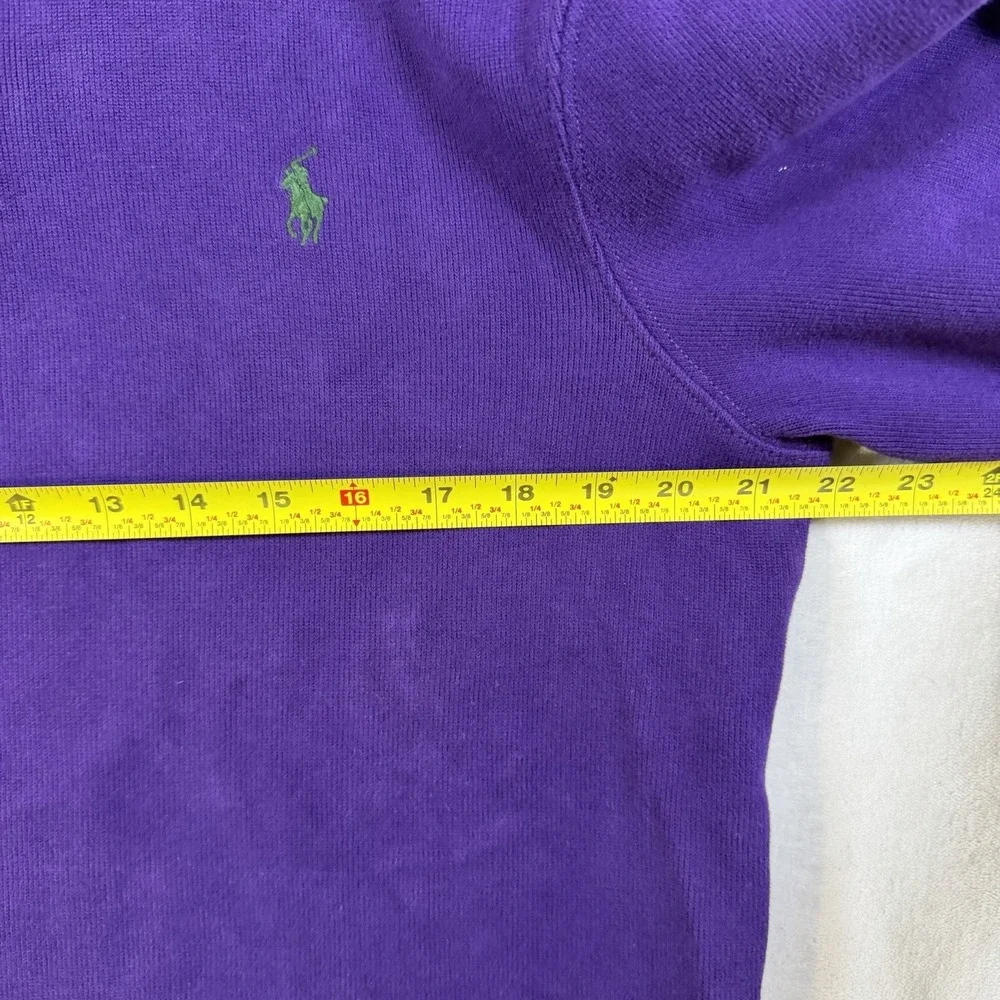 Polo Ralph Lauren Purple 1/4 Zip Pullover Long Sleeve Sweater Men's Medium